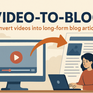 Convierte vídeos sin esfuerzo en artículos largos para blogs
