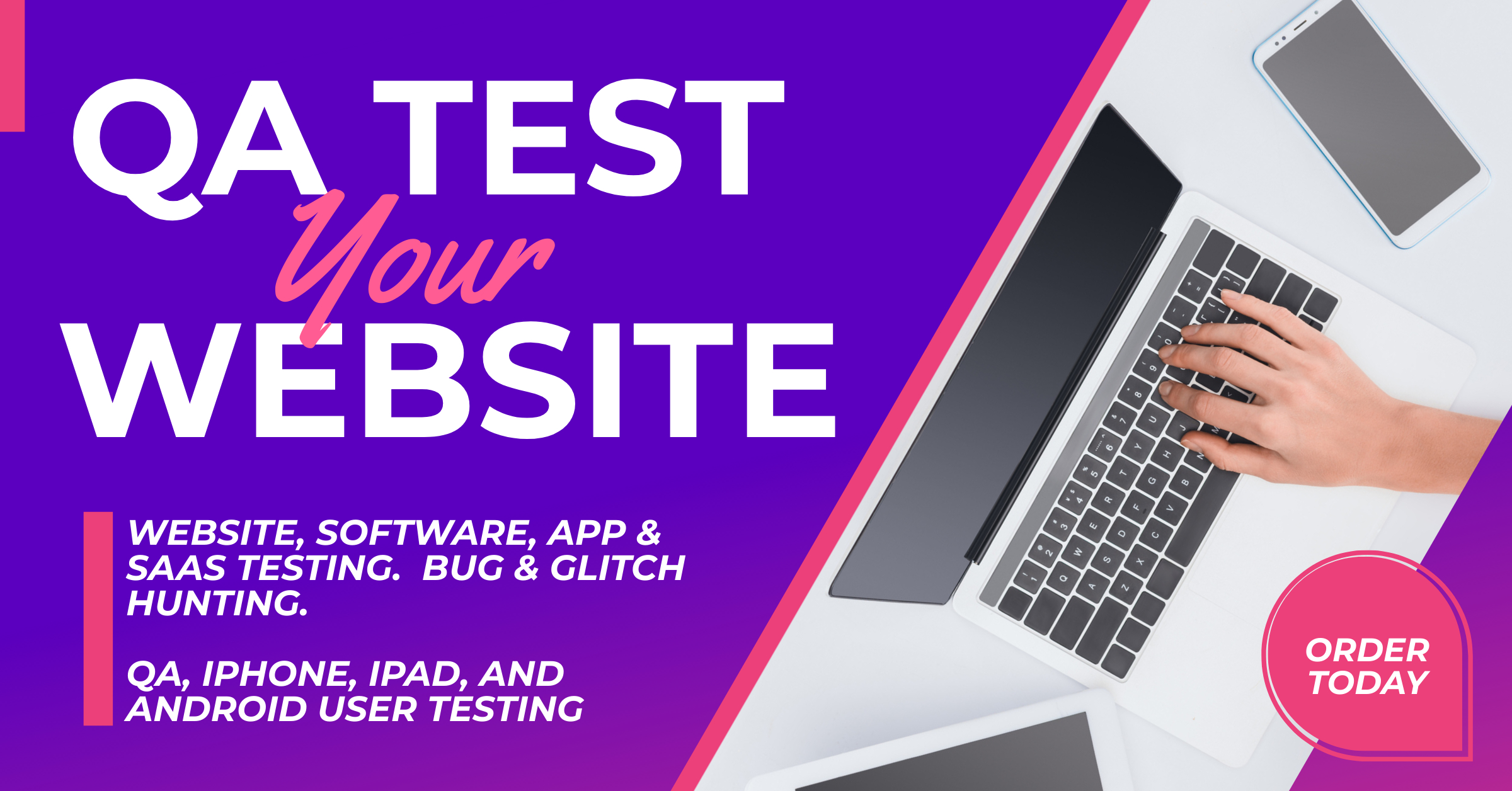 Probaré tu web y entregaré informes detallados de bugs de control de calidad