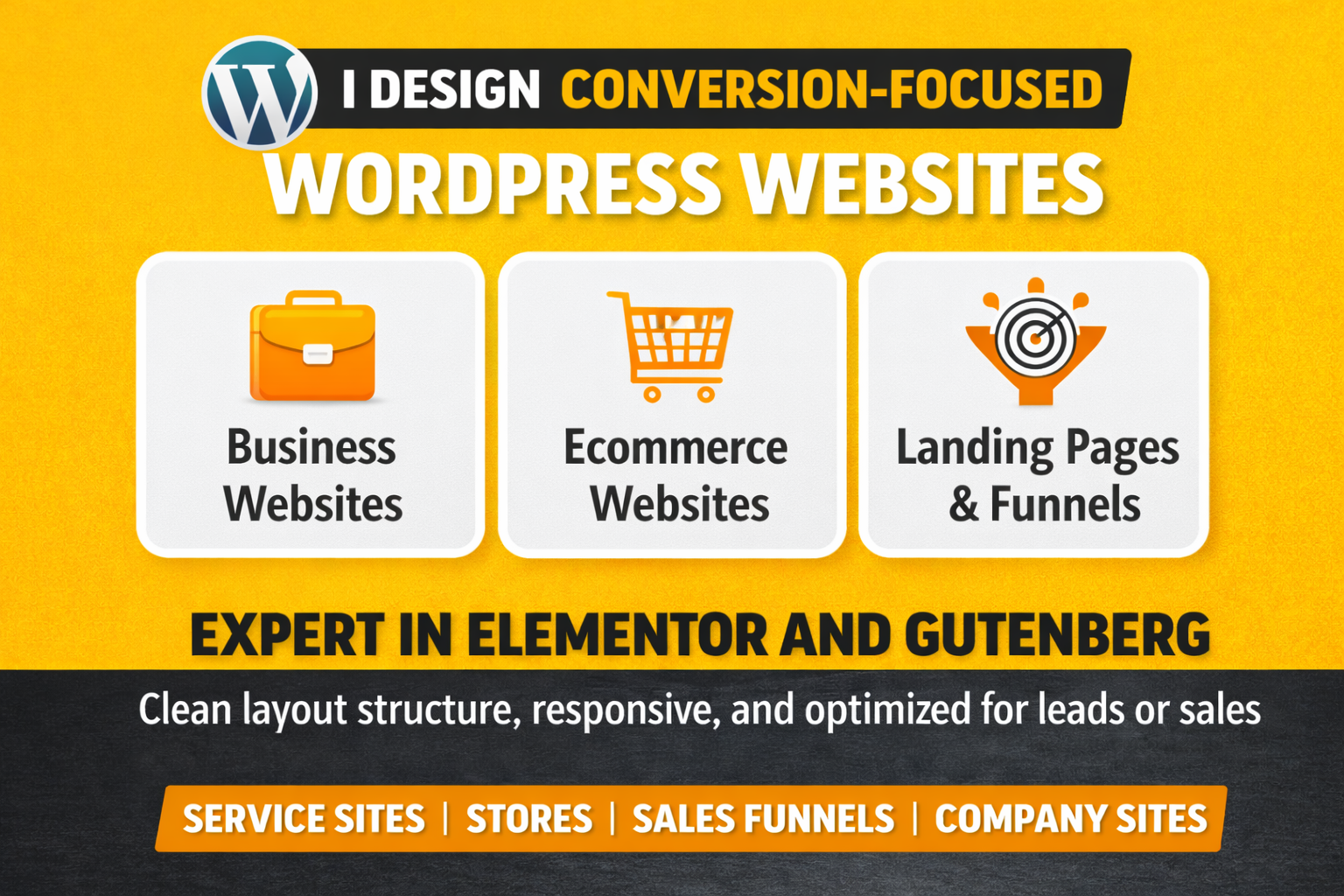 Voy a diseñar una web de WordPress limpia y centrada en la conversión
